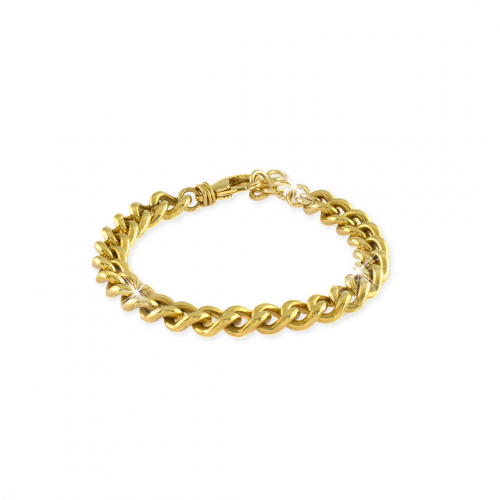 Bracciale con catena grumetta mini in bronzo dorato Bracciale con catena grumetta mini in bronzo dorato