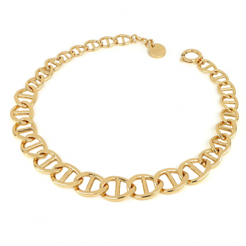 Collana Traversino in bronzo dorato Collana Traversino in bronzo dorato