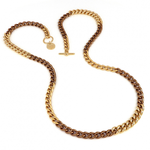 Collana Chanel in bronzo cioccolato Collana Chanel in bronzo cioccolato