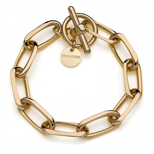 Bracciale in bronzo dorato catena forzatina