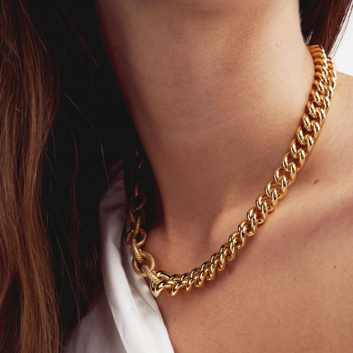 Collana in bronzo dorato Collana in bronzo dorato