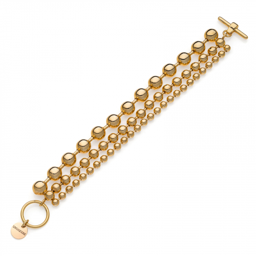 Bracciale in bronzo dorato Sphere