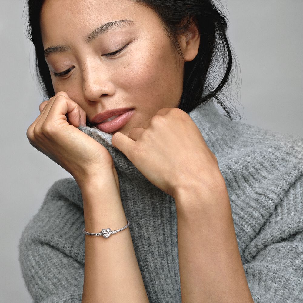 Bracciale Pandora con Chiusura a Cuore