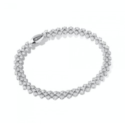 Bracciale Faceround cinque file Brillanti