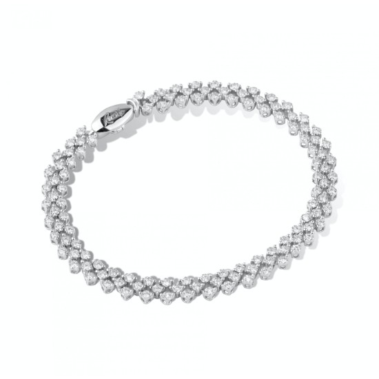 Bracciale Faceround cinque file Brillanti
