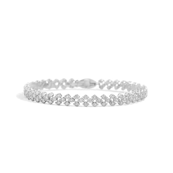 Bracciale Faceround tre file Brillanti