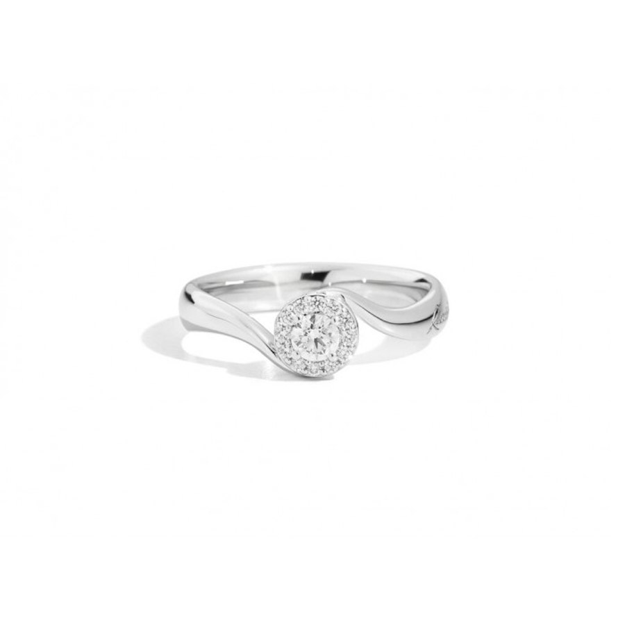 Solitario Anniversary con contorno diamanti