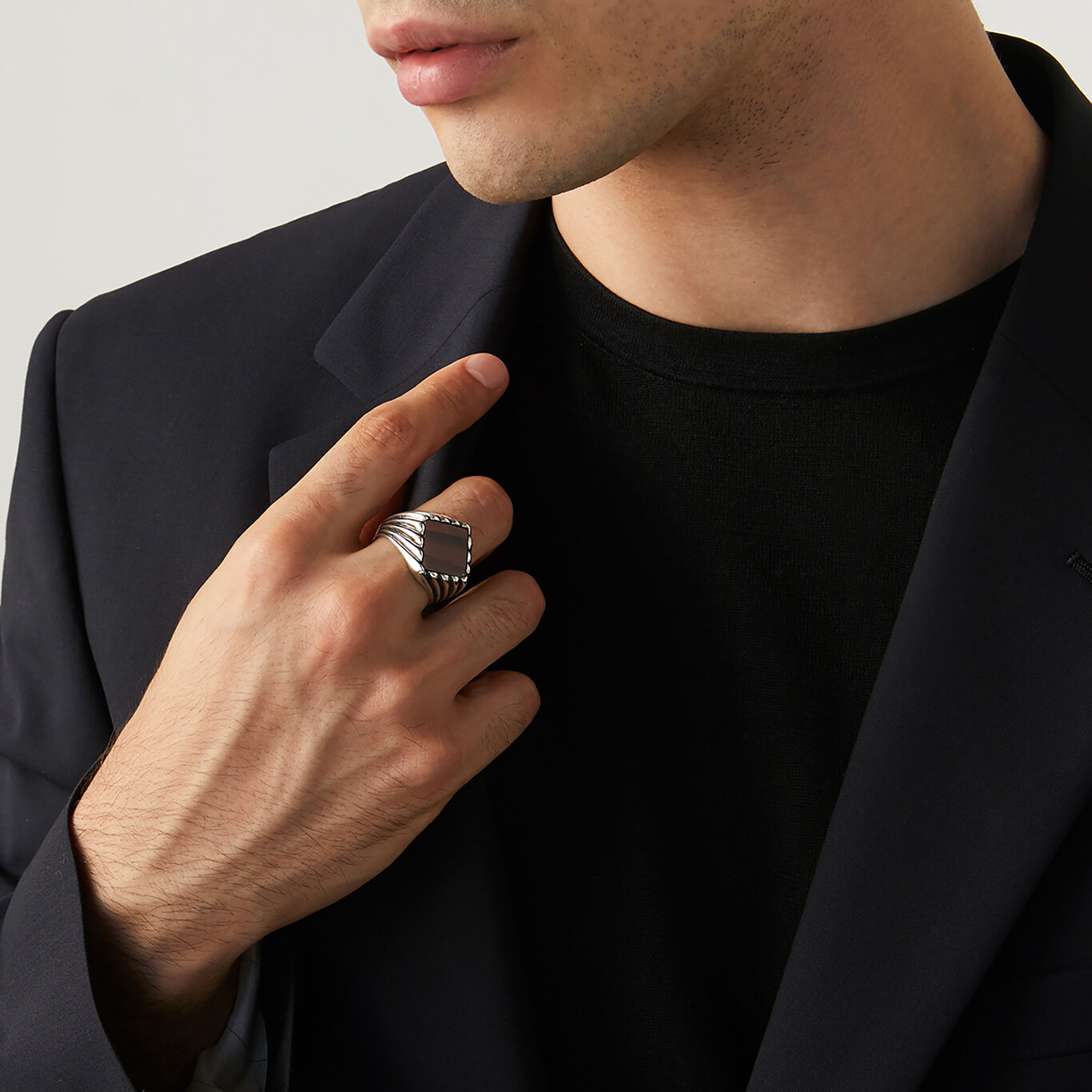 Anello Rigato Occhio Di Toro