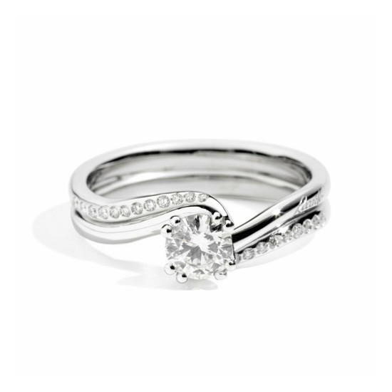 Solitario Isabella con gambo sgriffato