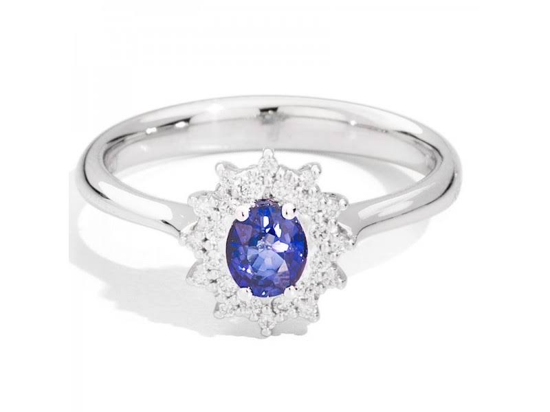 Anello Camelia Zaffiro