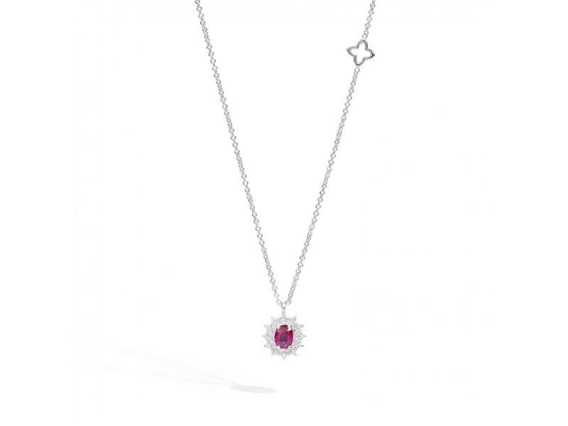 Collana Camelia Rubino