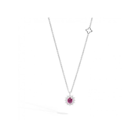 Collana Camelia Rubino
