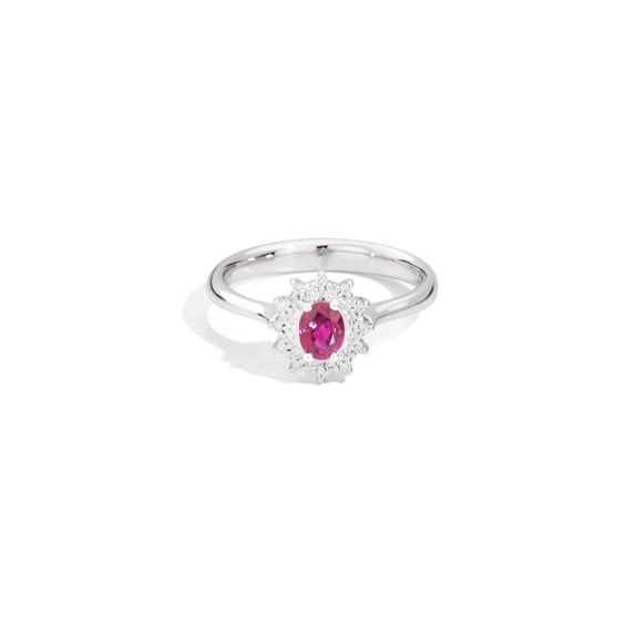 Anello Camelia Rubino