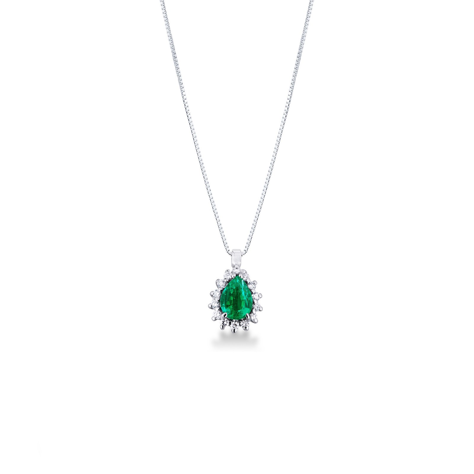 Collana Smeraldo a goccia