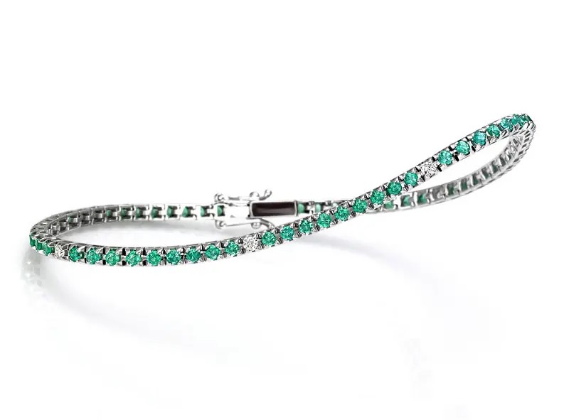 Bracciale Tennis Smeraldo