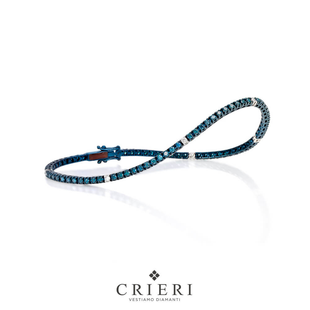 Bracciale Tennis Diamanti Blu Bracciale Tennis Diamanti Blu