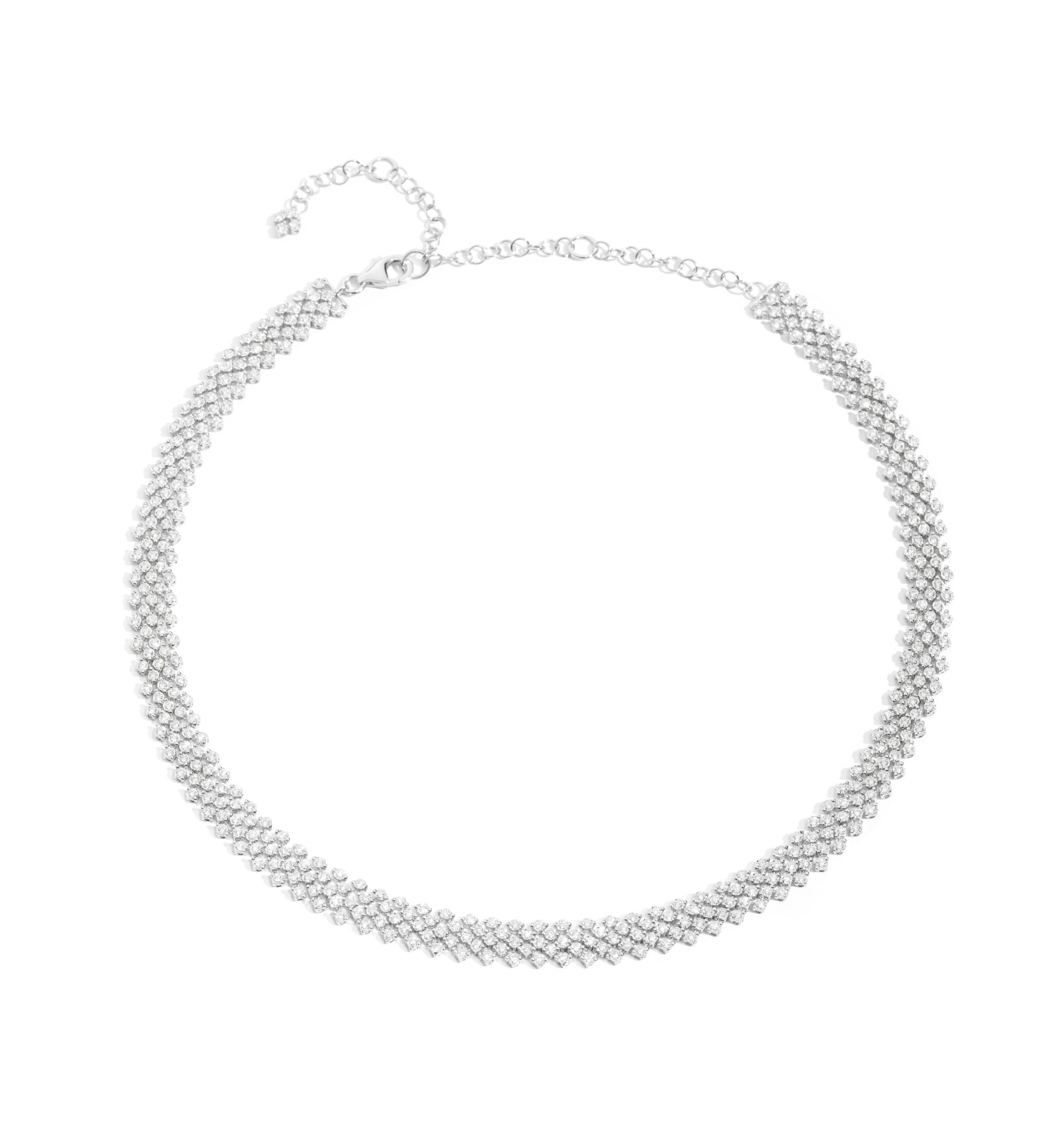 Girocollo Faceround cinque file Brillanti