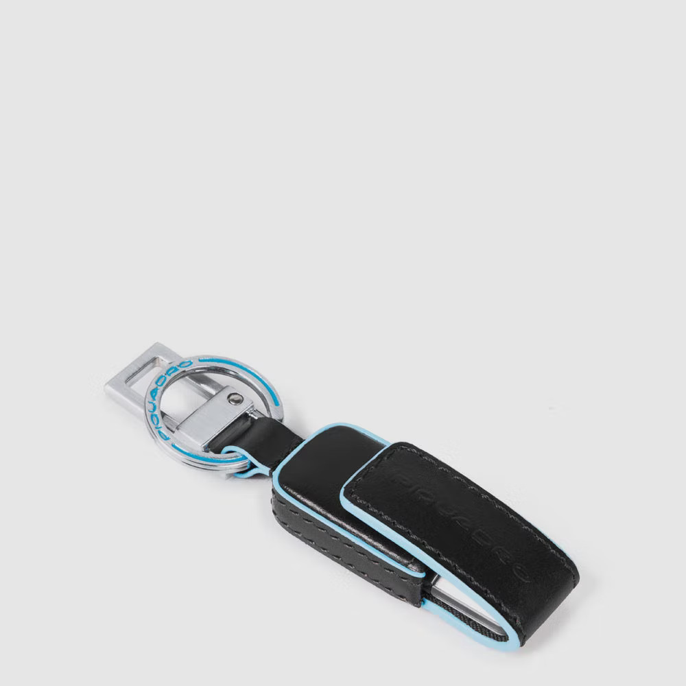 Portachiavi in pelle con chiavetta USB da 64 GB Blue Square Portachiavi in pelle con chiavetta USB da 64 GB Blue Square