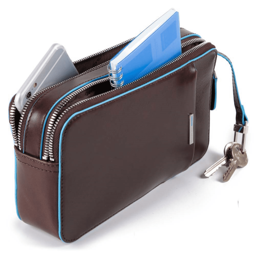 Pochette uomo con tasca frontale Blue Square